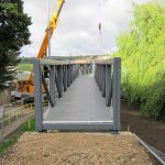 Steel Bridge section in place ready for secure fixing.