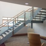 New staircase in modern offices.