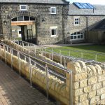 Ramp walkway railing systems at a local Barnsley care home.