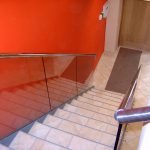 Glass balustrade in new Leeds offices.