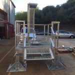 Galvanised access ladder & walkway