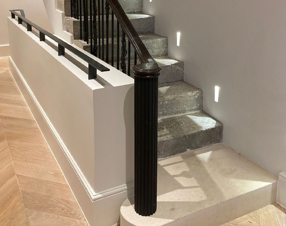 balustrade refurbishment and restoration at Eaton Place in London