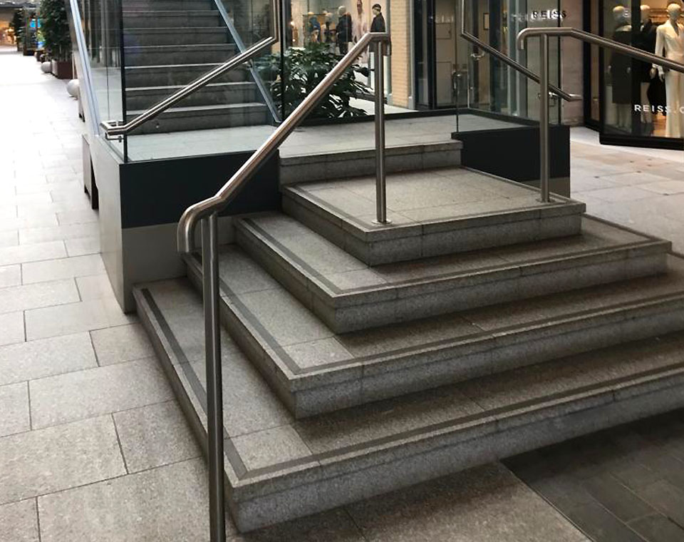 Glass & Steel Frame Staircase - Westgate Shopping Centre, Oxford