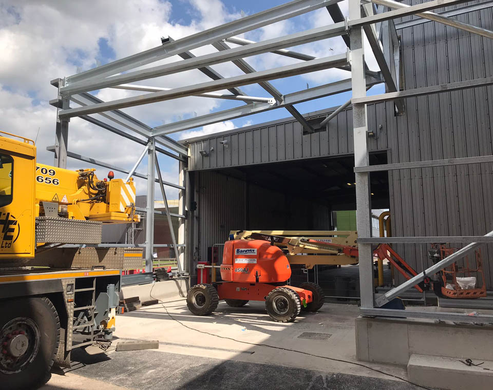 Structural Steel Canopy. Nestlé, Tutbury