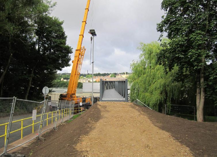 Stainless Steel Bridge over Bailey Hall Road, in Halifax for Nestle